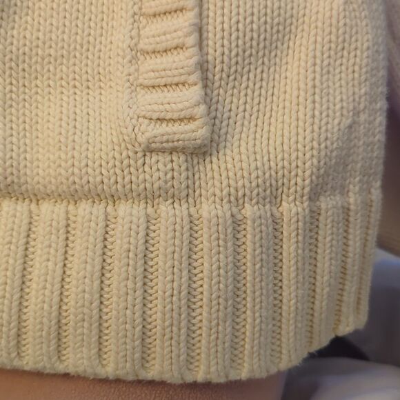 Land's End white knit cardigan sweater size small - Picture 9 of 9